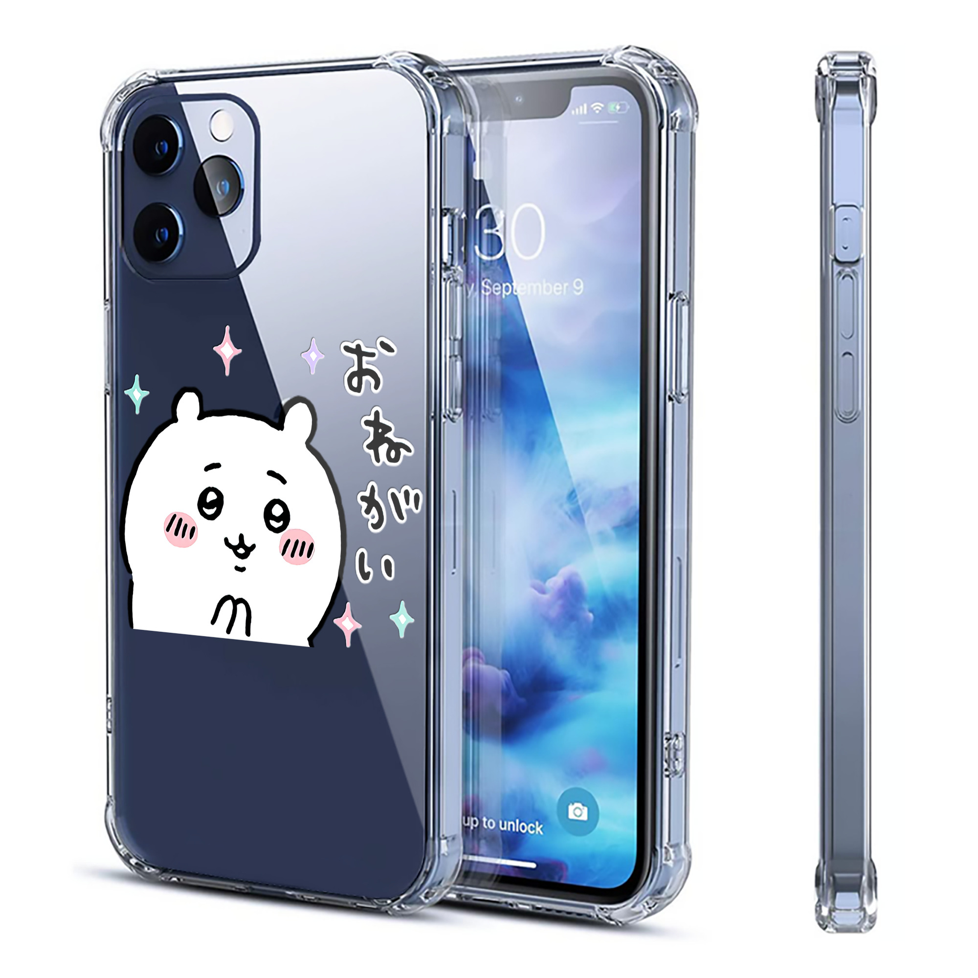 （画像用） ちいかわ ちいかわ Chii-kawa chiikawa 【iPhone 12シリーズ対応】透明スマホケース（クリアソフトケース）